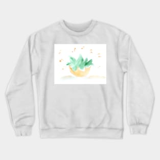 plant, vegetable, indoor flower, home, comfort, spring, summer, watercolor, illustration, painting, art, good mood, Crewneck Sweatshirt